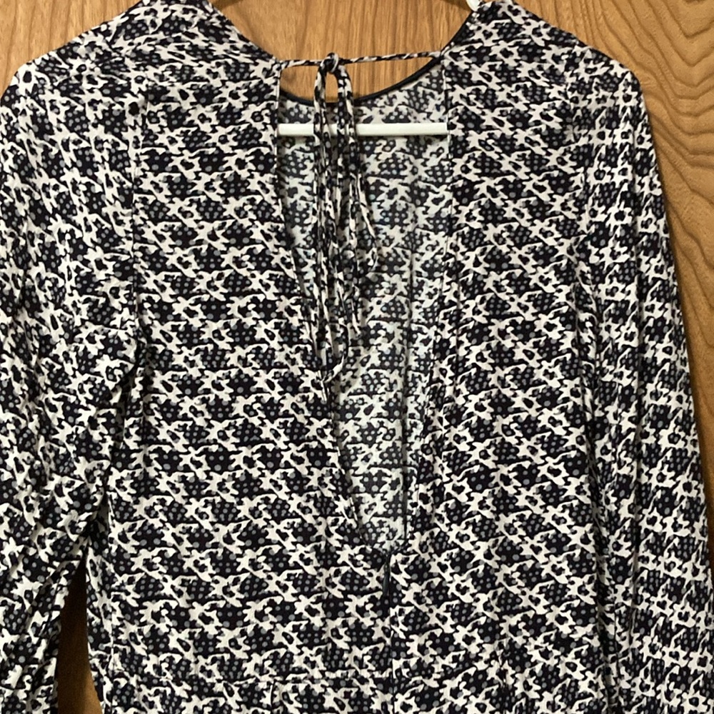 Zara size XS sexy open back black, white & gray romper EUC - Picture 4 of 8